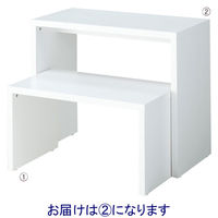 ストア・エキスプレス 木製スリムコの字テーブル ホワイト W90cm 2243-200（直送品）