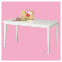 ストア・エキスプレス 木製テーブル テーパー脚 ホワイト W98×D45×H55cm 2245-803（直送品）