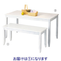ストア・エキスプレス 大型ナチュリアテーブル ホワイト W120×D45×H55cm 5551-303（直送品）