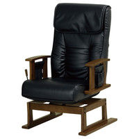 弘益 回転リクライニングチェア REC-11(BK) 1脚（直送品）