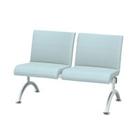 アイリスチトセ 【軒先渡し】エルレスト レギュラー 2人掛け アーチ脚 ライトブルー CLRB-A2-UP8667 1脚（直送品）