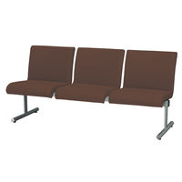 アイリスチトセ 【軒先渡し】エルレスト レギュラー 3人掛け T字脚 ブラウン CLRB-T3-UP8618 1脚（直送品）