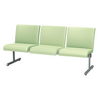 アイリスチトセ 【軒先渡し】エルレスト レギュラー 3人掛け T字脚 グリーン CLRB-T3-UP8679 1脚（直送品）