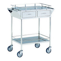 松吉医科器械 回診車 引出付 キャスター50mm 幅600mm MY-1043 1台 01-2310-00（直送品）