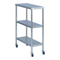 松吉医科器械 スリム器械台 3段 幅250mm MY-1555 1台 24-5061-01（直送品）