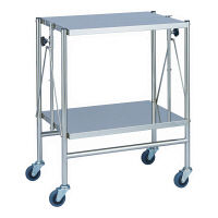 松吉医科器械 折りたたみ式器械台（自立型） 2段・手摺なし 幅600mm MY-1580 1台 24-5062-00　マツヨシ（直送品）