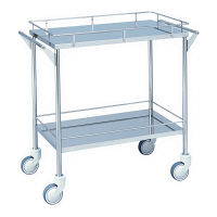 松吉医科器械 抗菌ステンレス回診車 4方枠付 幅750mm MY-IW215 1台 24-2518-00（直送品）