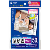 サンワサプライ インクジェット光沢はがき JP-DHK50KN 1個