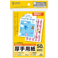 サンワサプライ マルチはがきサイズカード・厚手 JP-MT02HKN 1冊