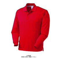クロダルマ 長袖ポロシャツ(脇スリット) レッド L 25415ー1ー70ーL 1枚（直送品）