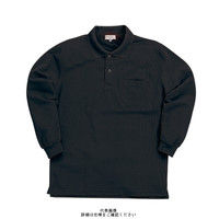 クロダルマ 長袖ポロシャツ(脇スリット) ブラック LL 25441ー49ーLL 1セット(2枚)（直送品）