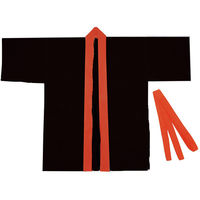アーテック カラー不織布ハッピ 子供用 J 黒(赤襟) 1551 1セット(1枚×3)