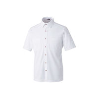 明石スクールユニフォームカンパニー 男女兼用ニットシャツ ホワイト EL UN5502-1-EL（直送品）