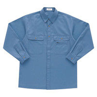 明石スクールユニフォームカンパニー 男女兼用シャツ ブルーグレー L UN592-61-L（直送品）