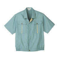 明石スクールユニフォームカンパニー メンズ半袖ブルゾン グリーン M UN597-10-M（直送品）