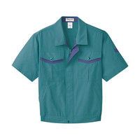 明石スクールユニフォームカンパニー メンズ半袖ブルゾン ターコイズグリーン×ブルー EL UN629-18-EL（直送品）