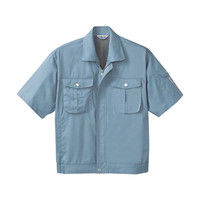 明石スクールユニフォームカンパニー メンズ半袖ブルゾン ミストブルー 5L UN683-65-5L（直送品）