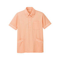 明石スクールユニフォームカンパニー 男女兼用ニットシャツ（脇ポケット付き） オレンジ L UZQ722-10-L（直送品）