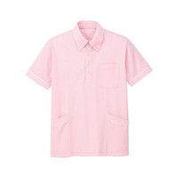 明石スクールユニフォームカンパニー 男女兼用ニットシャツ（脇ポケット付き） ピンク LL UZQ722-14-LL（直送品）