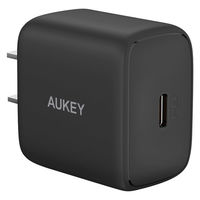 USB充電器 USB Type-C×1ポート Swift 20W PD対応 ブラック PA-R1-BK 1個 AUKEY