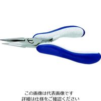 IDEAL-TEK idealtek ESD精密プライヤー 半丸 ロング 140mm ギザ付 ES6024-CR-BG-IT 1丁（直送品）