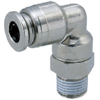 日本ピスコ PISCO チューブフィッティング ブラスエルボ チューブ8 ネジR3/8 ゴムHNBR カバー無 KL8-03-1 1個（直送品）