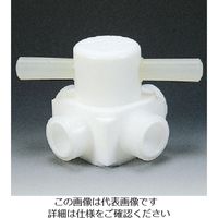 フロンケミカル フッ素樹脂（PTFE）メス四方バルブ圧入型 RC1/2 NR0008-003 1個 734-4228（直送品）