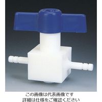 フロンケミカル フッ素樹脂（PTFE） 二方ストップコック 竹の子外径 NR1100