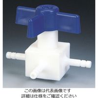 フロンケミカル フッ素樹脂(PTFE) 三方ストップコック 竹の子外径4.5φ NR1101-001 1個 752-6598（直送品）