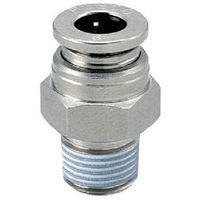 PISCO チューブフィッティング ブラスストレート チューブ10 ネジR3/8 ゴムHNBR カバー無 KC10-03-1 1個（直送品）