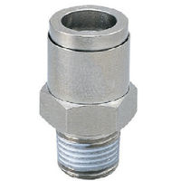 日本ピスコ PISCO チューブフィッティング ブラスストレート チューブ6 ネジR3/8 ゴムHNBR KC6-03 1個（直送品）