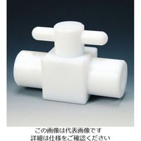 フロンケミカル PTFE コンパクト二方ボールバルブ RC3/4 フッ素ゴム NR1203-004 1個 735-1381（直送品）