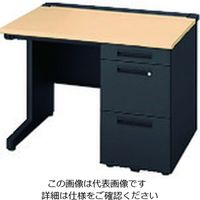 ナイキ 片袖デスク（浅型引出し付き） XEHH147H-S-BWN 1台 217-6292（直送品）