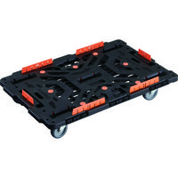 トラスコ中山 TRUSCO 連結式樹脂製平台車 ビートル 900X600 自在5輪 コボレ止めセット付 BT900KJ5-E100 1台（直送品）