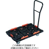 トラスコ中山 TRUSCO 連結式樹脂製平台車 ビートル 900X600 自在5輪 脱着式ハンドル付 柵付 BT900KJ5H-E100 1台（直送品）