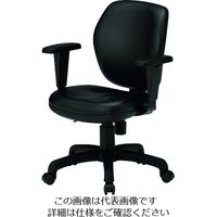 藤沢工業 TOKIO オフィスチェア FSTー77L T肘付 ブラック(レザー) FST-77ATLBK 1脚 195-4048（直送品）