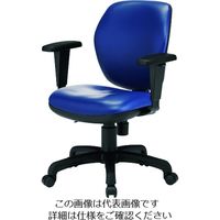 藤沢工業 TOKIO オフィスチェア FSTー77L T肘付 ネイビー(レザー) FST-77ATLNV 1脚 195-4047（直送品）