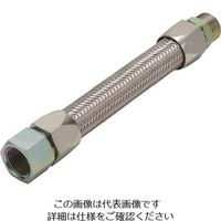 NFK ライトユニオン式（メタルタッチ無溶接式）フレキシブルホース オス×メス型 継手SS400 10A×2000L 129-7199（直送品）