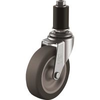ユーエイ 差し込み式 自在 キャスター エラストマー 車輪径75mm Lタイプ LTF型 パイプ径24 LTF-75EL-24P 1個（直送品）