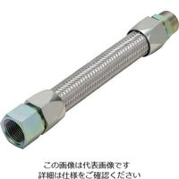 NFK ライトユニオン式（メタルタッチ無溶接式）フレキシブルホース オス×メス型 継手SS400 25A×800L 817-2559（直送品）