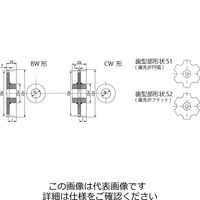 椿本チエイン RFコンベヤチェーン用スプロケット(Fローラ)CW・CW1形 RF05100F8TーCWN 1個（直送品）