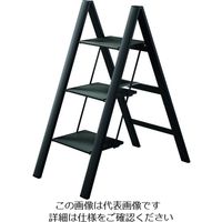 長谷川工業 ハセガワ スリムステップ 3段 ブラック SJ-3D(BK) 1台 177-7235（直送品）
