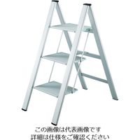 長谷川工業 ハセガワ スリムステップ 3段 シルバー SJ-3D（SI） 1台 177-8760（直送品）