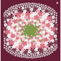 ヤマコー 花衣 大風呂敷 桜 エンジ 79389 1個（直送品）