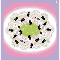ヤマコー 花衣 大風呂敷 黒猫 ピンク 79392 1個（直送品）