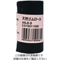 東京防音 天然ゴムロール #0.5ー5 黒 50mm×1M×厚0.5mm #0.5-5 1セット(5本)（直送品）