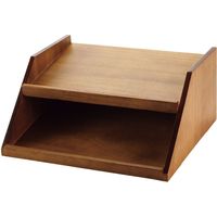 木製　カトラリーボックス用台　２段４列　茶　1個 江部松商事（取寄品）