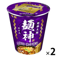 カップ麺　明星食品　麺神（めがみ）　超極太麺　極旨魚介醤油　96g　1セット（2個）　ラーメン