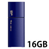 シリコンパワー スライド式ＵＳＢ３．１メモリー　１６ＧＢ　ネイビー SP016GBUF3B05V1D 1セット(5本)