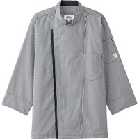 チトセ株式会社 コックシャツ（七分袖）兼用　ブラック S AS-8703 1枚（取寄品）